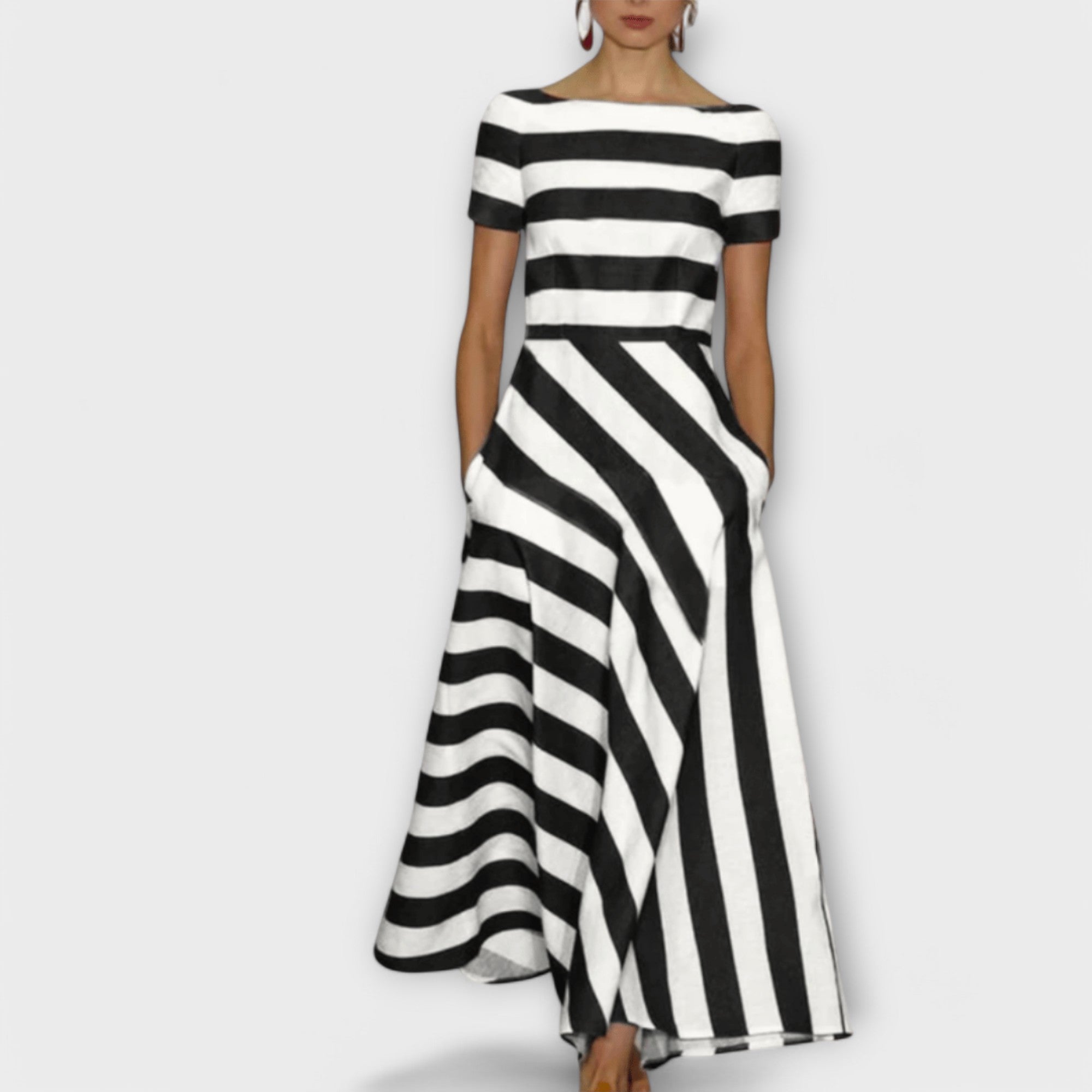 Janell - gestreiftes Maxikleid