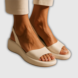 Marcela | Slingback Keilsandalette mit bequemem Plateau