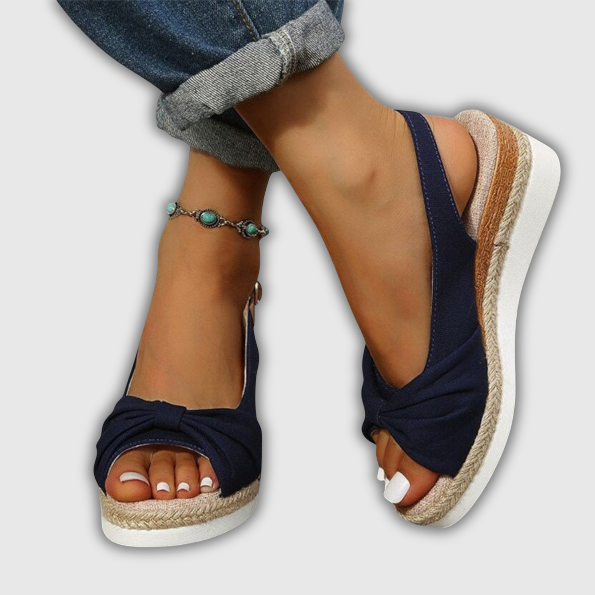 Valeria | Espadrille Wedge-Sandalen mit Riemchen
