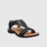 Lara | Leder-Sandalen mit verstellbarem Verschluss und anatomischem Fußbett