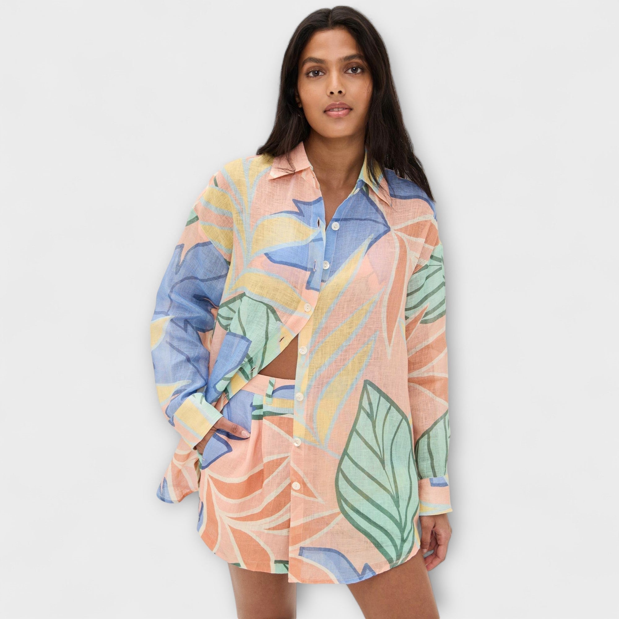 Mary - Tropisches Blattdruck Kurzset von Playa Boyfriend
