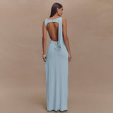 Rieke - Stylisches Maxikleid mit hohem Beinschlitz