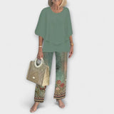 Rosamund - Modernes Set mit Bequemer Bluse und Hose