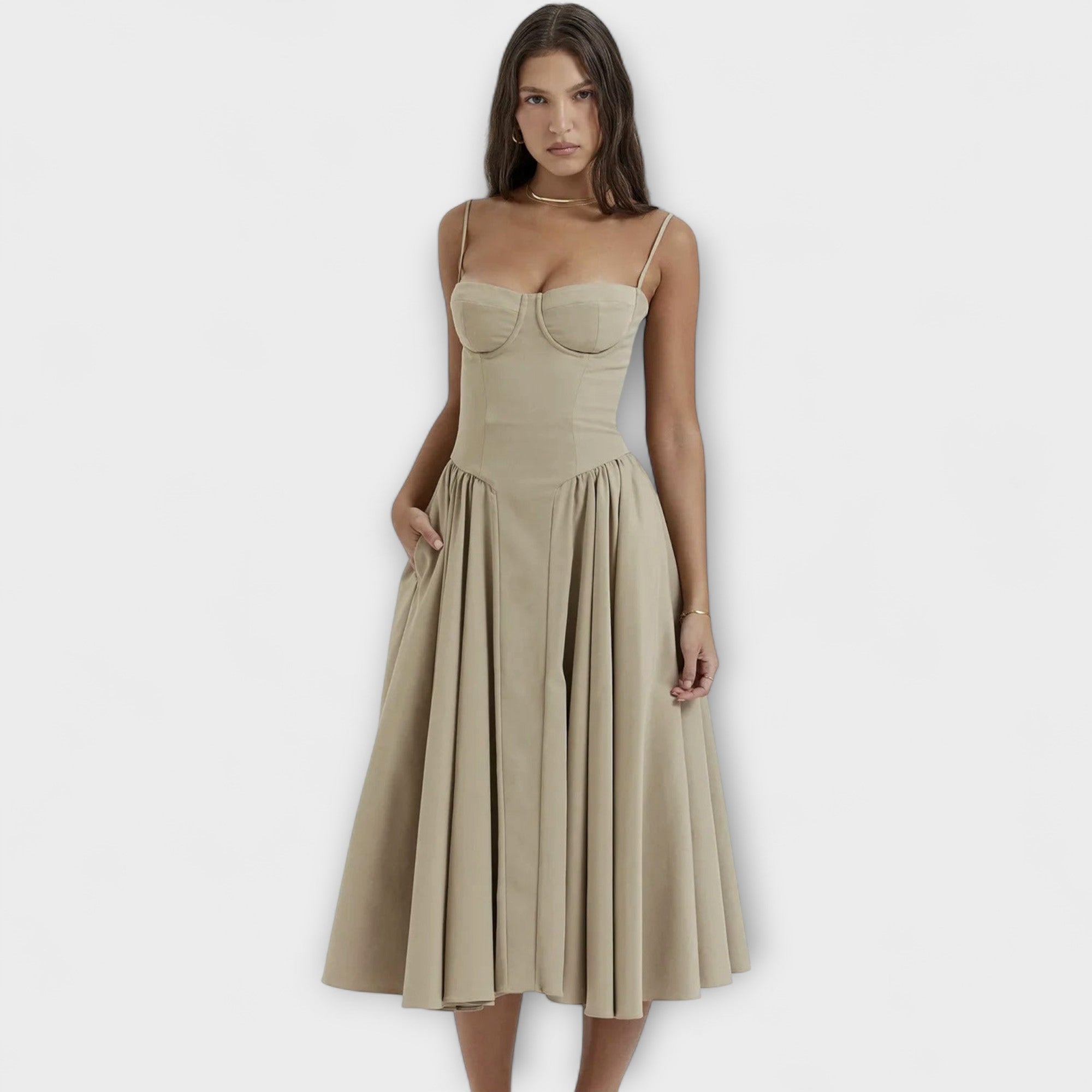 Rosalie - Verfeinertes ärmelloses Korsettkleid