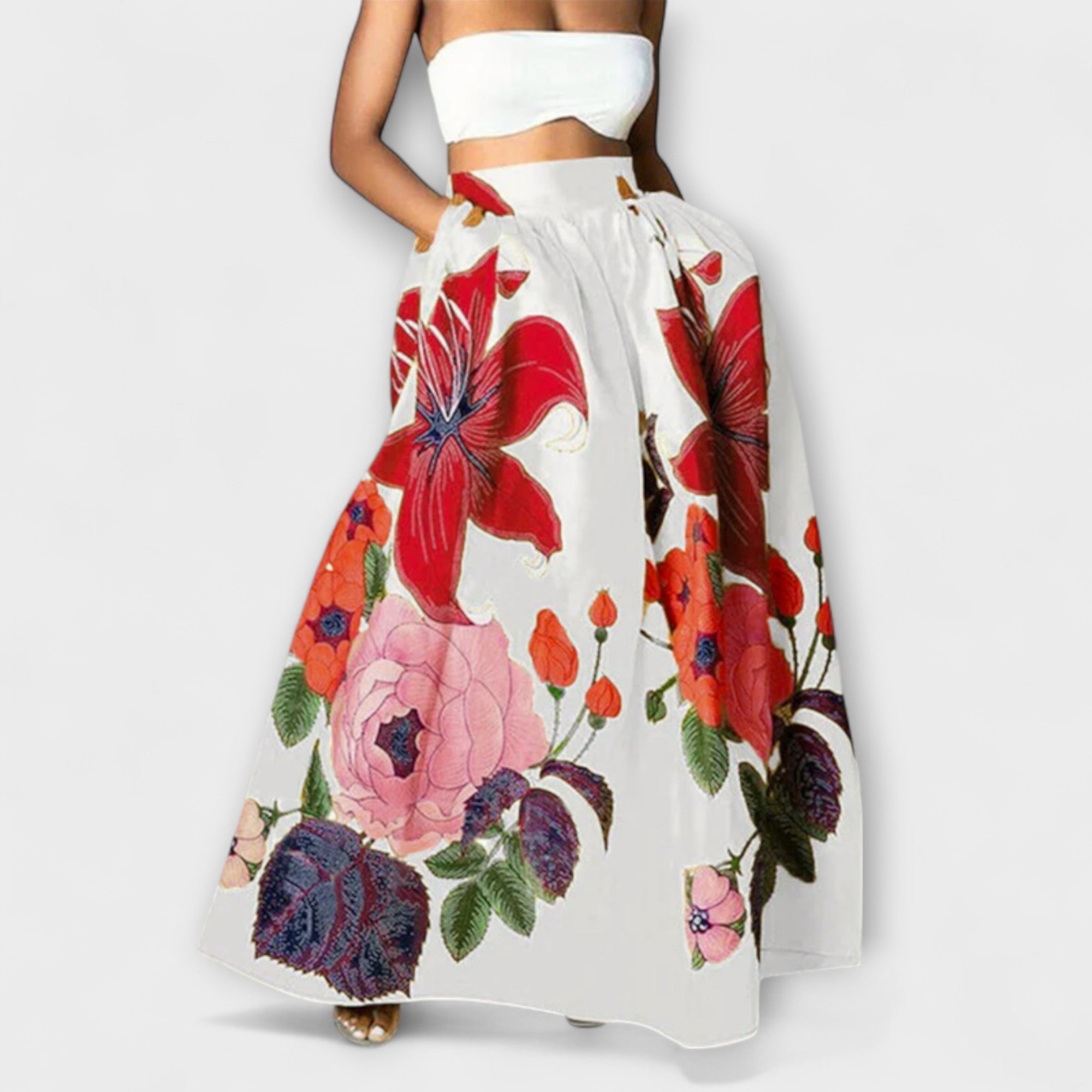 Ysolda - Schicker Hochtaillierter Floralprint-Rock
