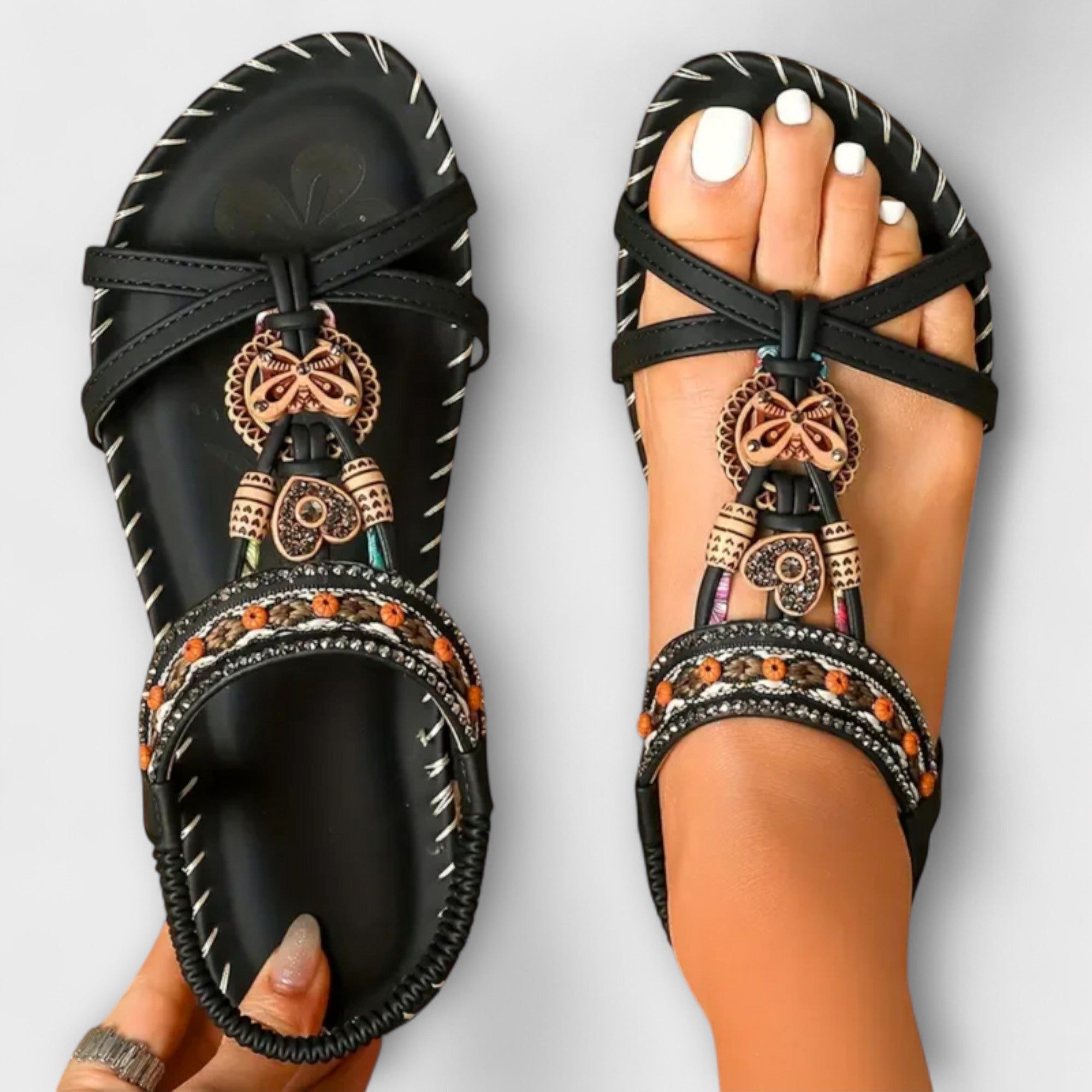 Claudia - Orthopädische Ibiza inspirierte Sandalen