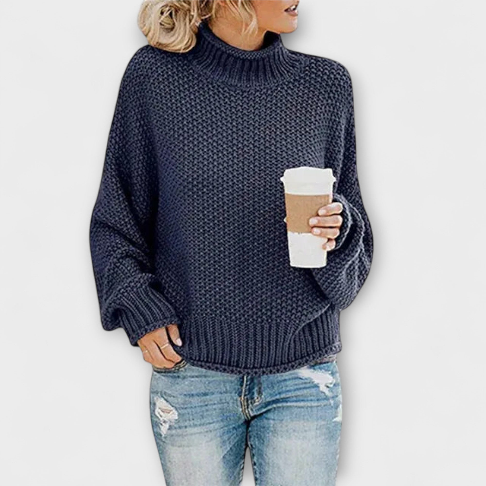 Fleur Rousse - Dicke Pullover mit hohem Kragen