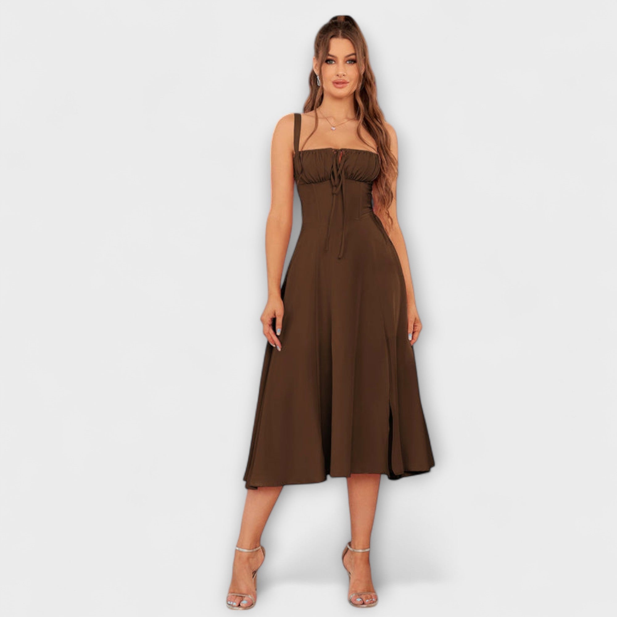 Hope - Rüschentop Kleid mit Schlitzdetail