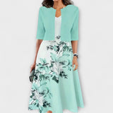 Damen Midi Kleid mit Blazer