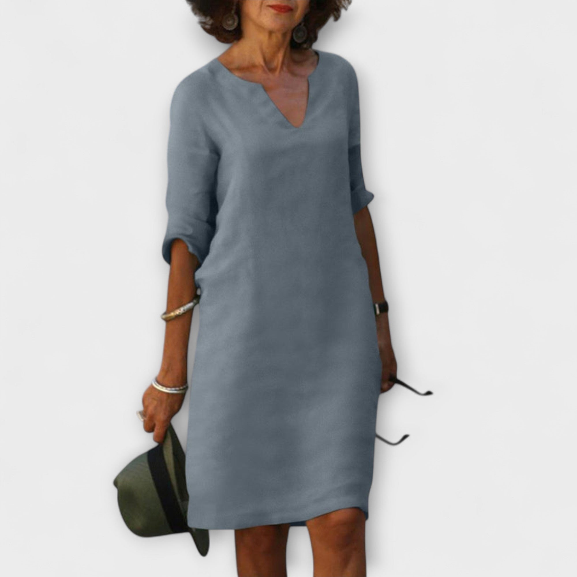 Ellyse - Stilvolles Sommerkleid mit V-Ausschnitt