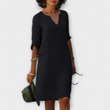 Ellyse - Stilvolles Sommerkleid mit V-Ausschnitt