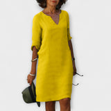 Ellyse - Stilvolles Sommerkleid mit V-Ausschnitt