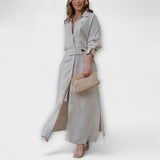 Jeanette - Maxikleid mit V-Ausschnitt