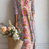 Kunigunde™ | Boho-Kleid mit Aquarell-Blüten